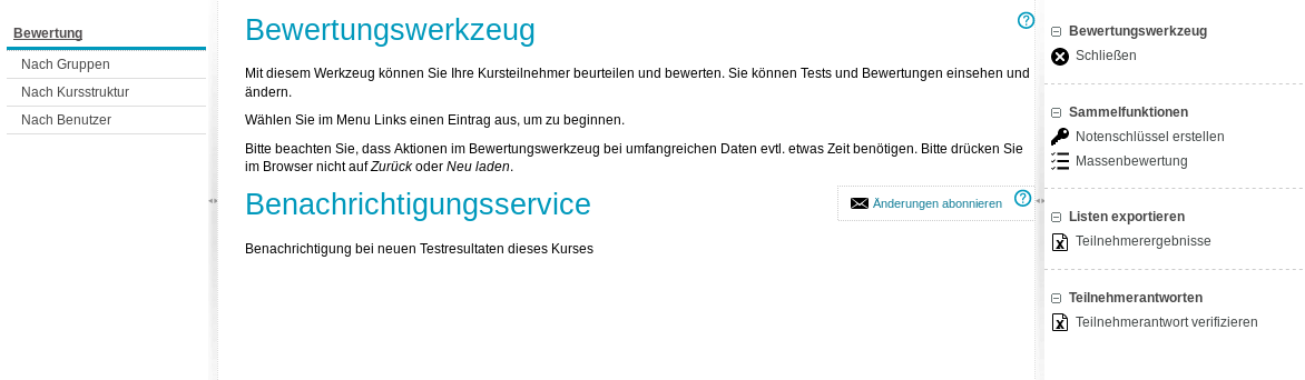Bewertungswerkzeug in der OPAL Lernplattform von BPS